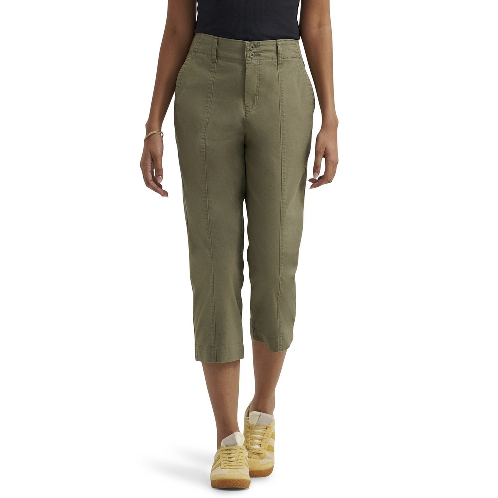 Lee Womens Mid Rise 23 Capri Pants Mercantile Green Size 10 NWT